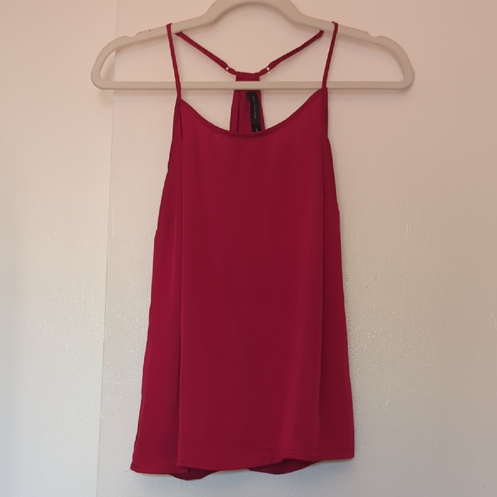 Vibrant Red Backless Camisole Top